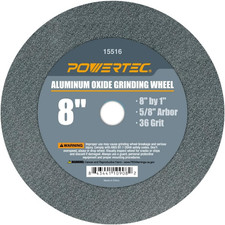 POWERTEC Bench Grinder Wheel 8 Inch 36 Grit, Aluminum Oxide Grinding Wheel for B