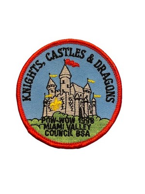 POW WOW 1998 Patch BSA Boy Scouts Miami Valley Council MVC Knights Castles Cubs