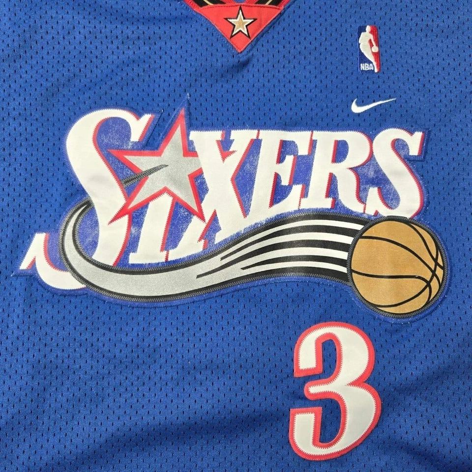 Баскетбольная футболка Nike Allen Iverson Philadelphia 76ers Royal синяя красная мужская размер XL - Изображение 2 из 4