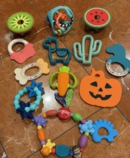 HUDSON BABY ITZY RITZY INFANTINO SASSY NUBY TEETHERS WATERMELON KIWI RATTLES LOT