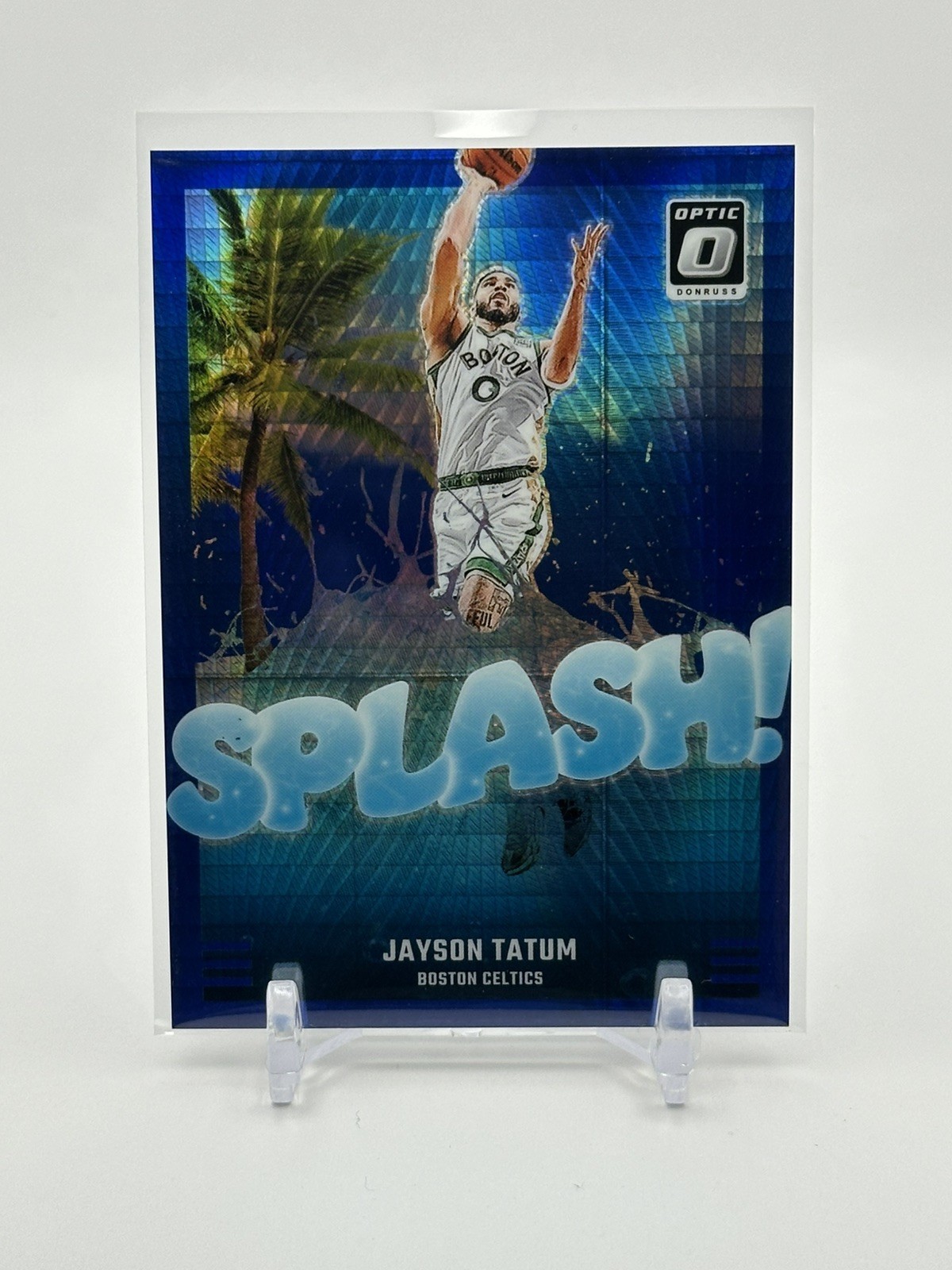 2024-25 Donruss Optic Jayson Tatum Splash! Blue Hyper Prizm 148/175