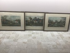 Three Herrings Snr Hunting Scenes  Print Set “The Meet”,Breaking Cover” and “End