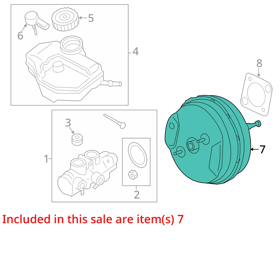 BMW M5 F90 2018-2020 OEM potenciador de freno 8074223 Foto 3 de 4