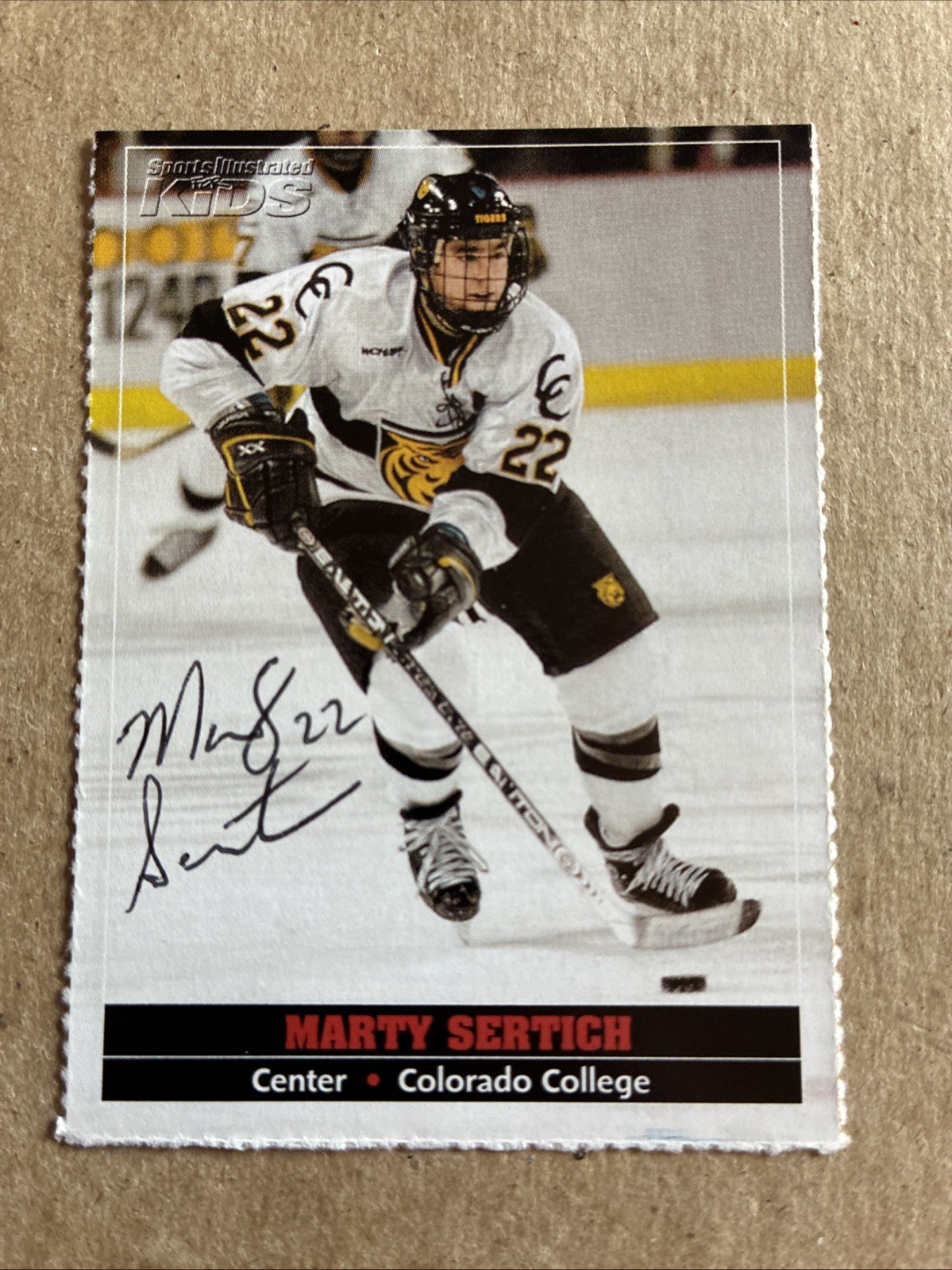 MARTY SERTICH RC SPORTS ILLUSTRATED FOR KIDS SI 2005 Authentic Hand Signed Card