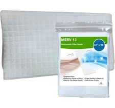 MERV 13 Filter Media Cut to Fit Washable Air (24"X96"X1/16")