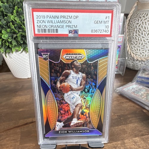 Panini 2019 Prizm Draft Picks Zion Williamson RC Neon Orange Prizm /149 PSA 10