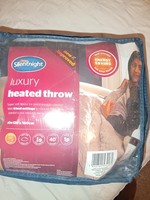 Silentnight Luxury Heated Throw 120x160cm Grey BNWT Electric Blanket