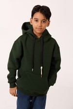 Oversized Boys Hoodie Plain Thick Fleece Sweatshirt Kids Pullover
