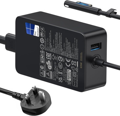 Surface Pro Ladegerät, 65W Surface Charger kompatibel mit Surface Pro 3/4/5/6/7/8/