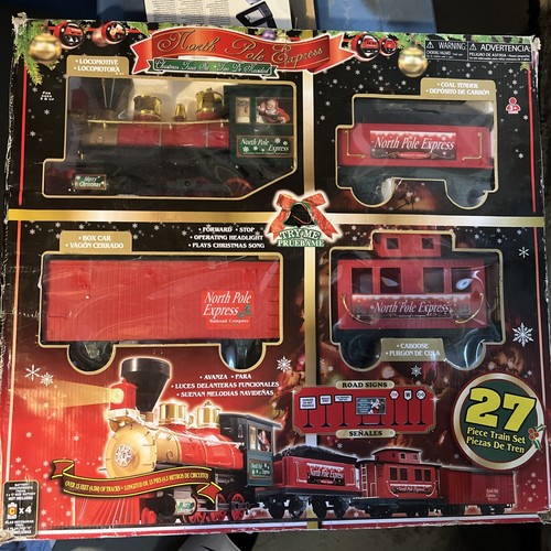 Juego de tren 2017 Navidad North Pole Express #62180 27 piezas vacaciones EzTec | Zustand: New