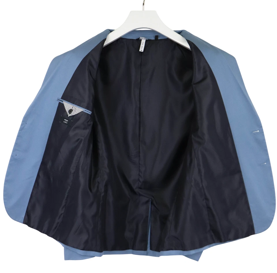 Blazer ANTONY MORATO Bonie Calce Ajustado Para Hombre 2XL Solapa Muesca Azul Un Pecho Foto 4 de 4