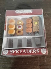 Vintage Wolferman's Knife Cheese Butter Spreaders Set of 4 Food Shaped Handles 