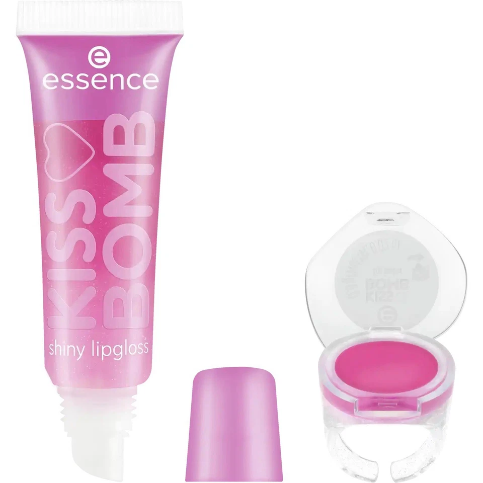 essence Kiss Bomb Lipgloss & Balm - Shiny Set 01 Strawberry Sweetie - Limitiert - Bild 1 von 1