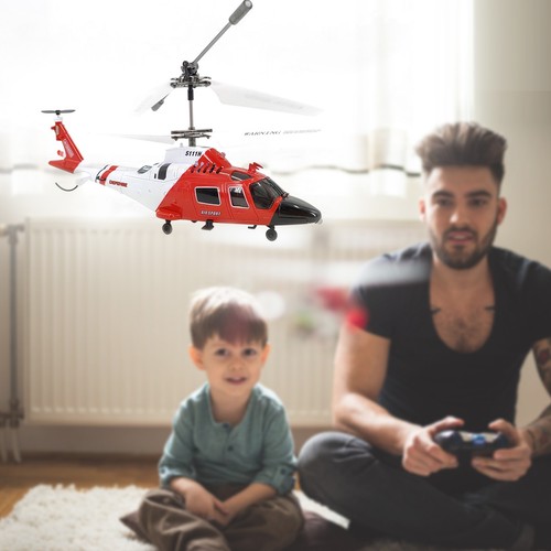 2 Battery SYMA S111H Remote Control Helicopter With Dual Propeller 2.4GHz HG - Afbeelding 7 van 12