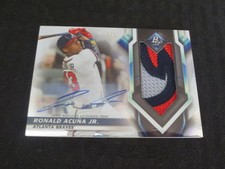 2019 Bowman Platinum Ronald Acuna Braves 1/1  Game Jersey Patch Autograph