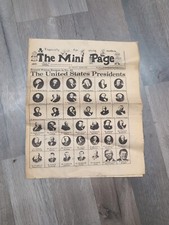 Vintage 1981 Mini Page Presidents. B1