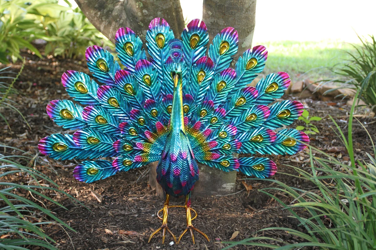 シルバー孔雀 ピーコック オブジェ 卓上インテリア 143-138-040 peacock decor products for sale | eBay