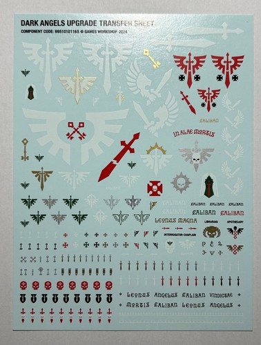 Dark Angels New Upgrade Transfer Sheet 2024 / Transfers / Decals - Warhammer 40K - Bild 2 von 2