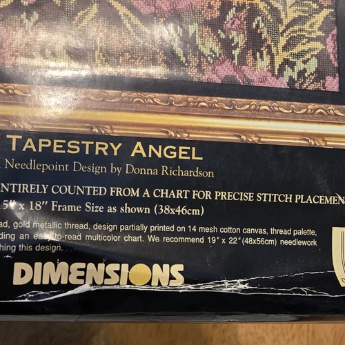 Dimensions ~TAPESTRY ANGEL~ 2450 Gold Collection NEEDLEPOINT KIT 1996 Unopened - Picture 8 of 8
