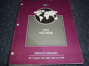 1997 MERCURY VILLAGER FACTORY SHOP SERVICE MANUAL | eBay