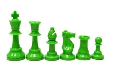 Wholesale Chess Staunton Colored Chess Pieces (Neon Green)
