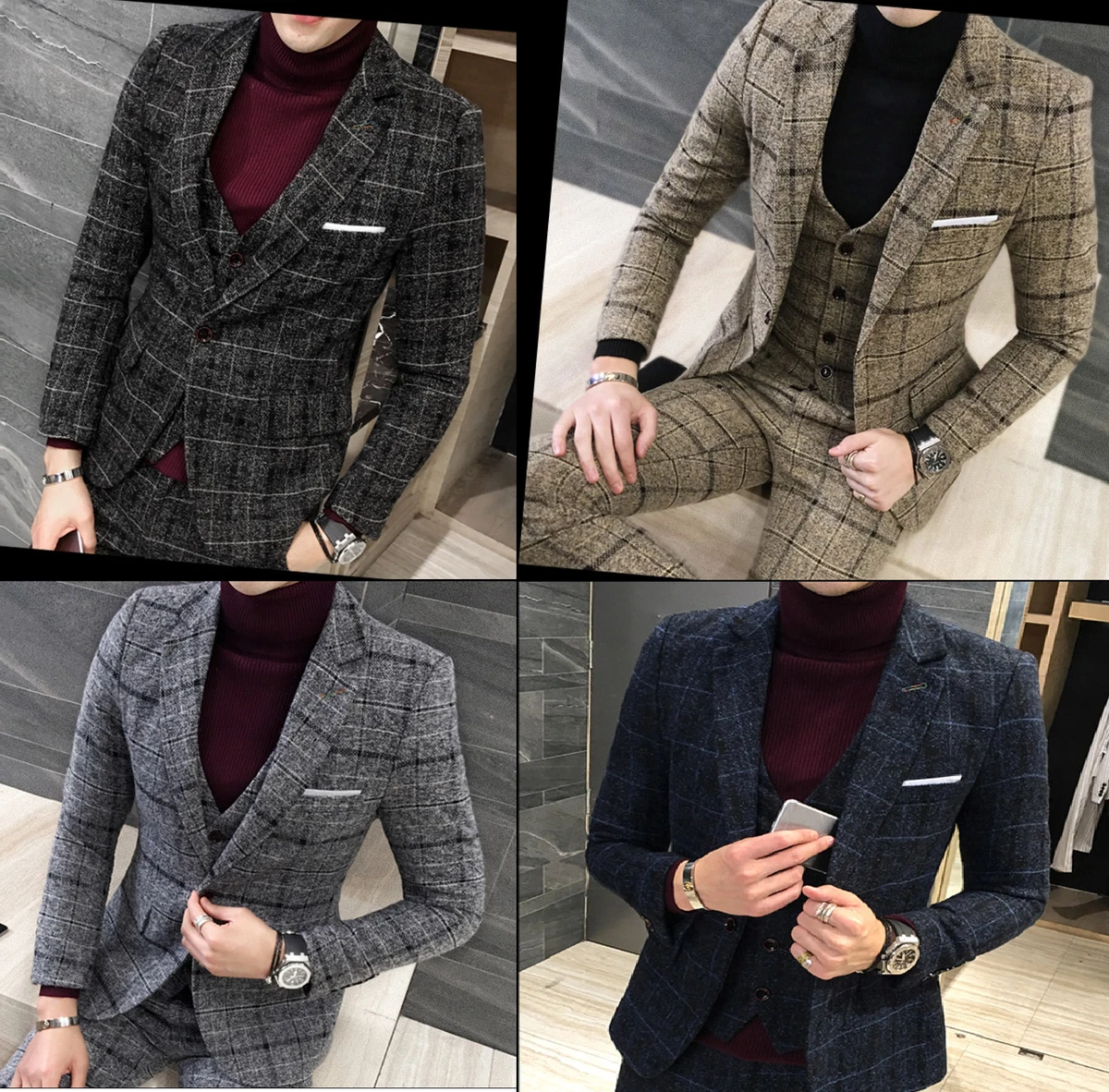 Tweed tartan hotsell suit