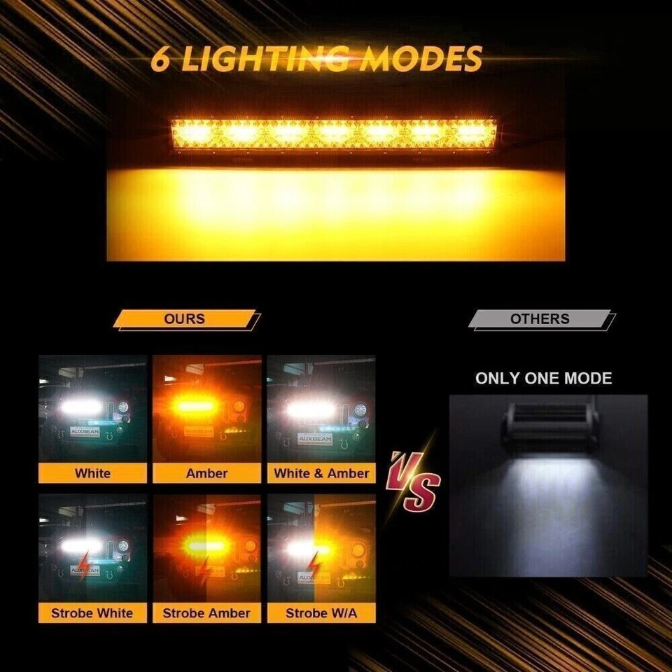 AUXBEAM 20" Barra de Luz LED Parachoques Inferior 6Modos Estroboscópico Para Nissan Titan Armada Foto 2 de 4