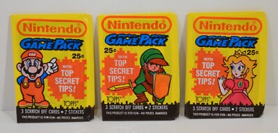 RARE 1 Pack VINTAGE Unopened 1989 Topps Nintendo Game Wax Packs