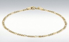 9 ct Gold Figaro Bracelet 2mm UK HALLMARKED