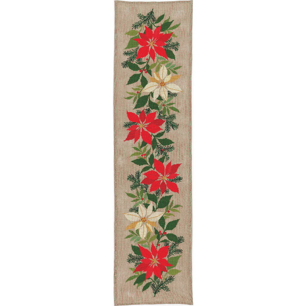 Eva Rosenstand table runner counted cross stitch kit ""Star of Bethlehem"", 27x107