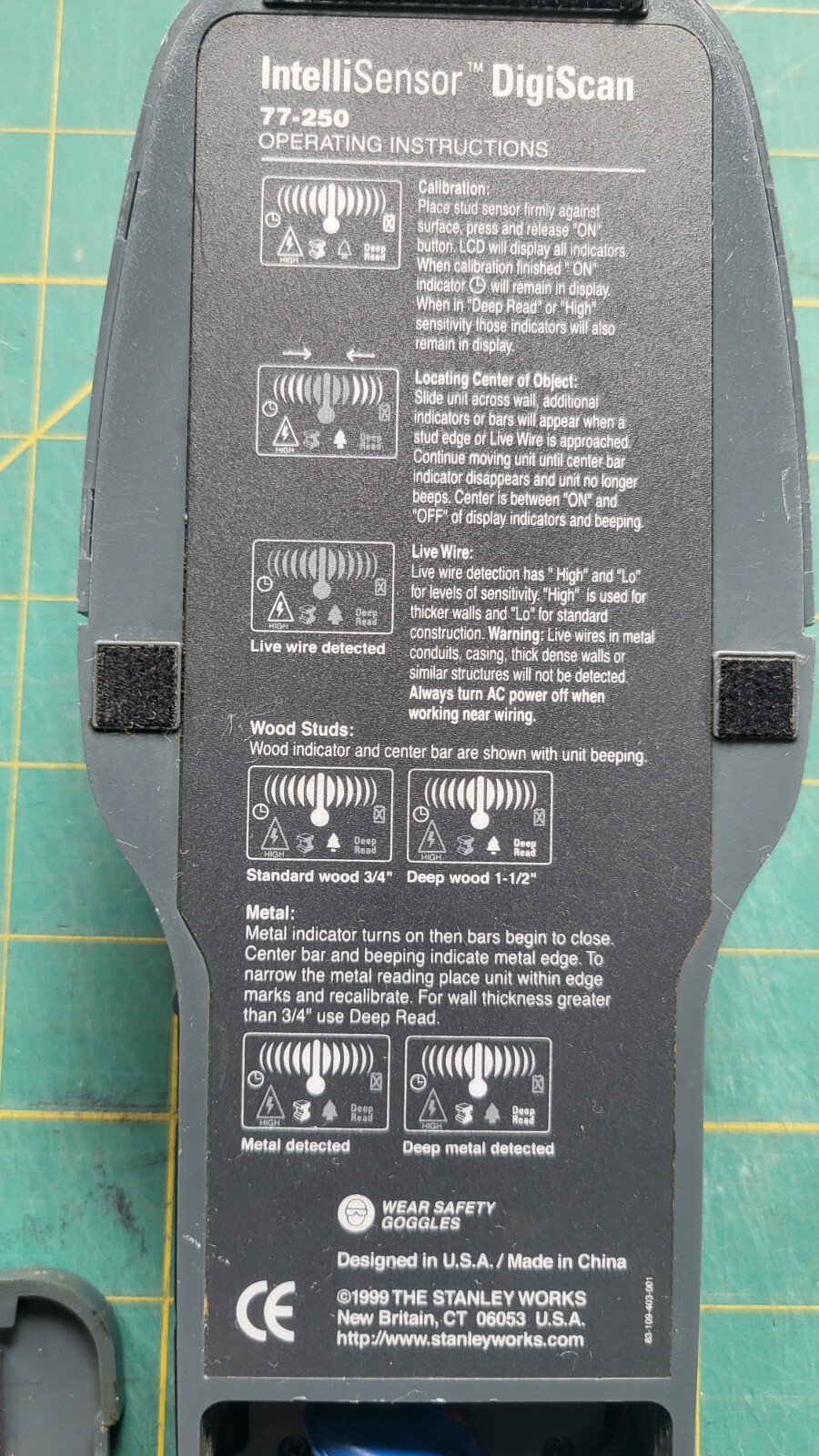 STANLEY IntelliSensor DigiScan Electronic Stud Finder Sensor 77-250 ...