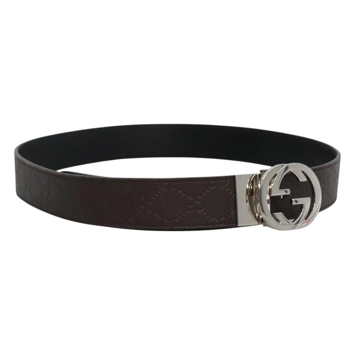 Ceinture à emboîtement GUCCI GG toile Guccissima 42,1 pouces marron 473030 authentique am8009