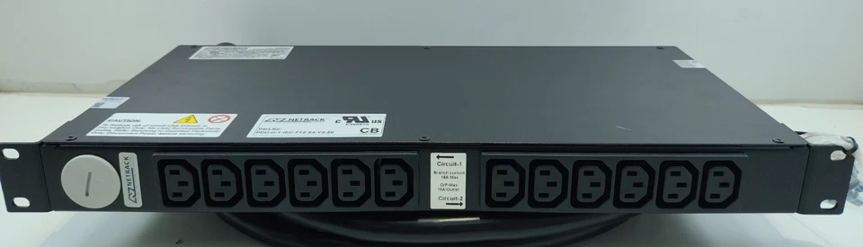 NETRACK HM-PDU-6 Server IT Rack Mount Power Distribution PDU-H-1-IEC-F12-X4-Y2-Z - Image 4 of 4