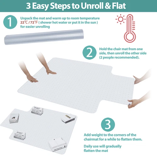 Office Chair Mat Hard Floors/Carpet Floor Protector Home Office Desk Chair Mat - Picture 30 of 34
