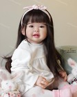 28inch Toddler Handmade Reborn Dolls Rooted Black Hair Girl Customized Toys Gift