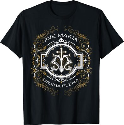 New Limited Ave Maria Schubert Latin Mass Blessed Mother Mary Hail T-Shirt