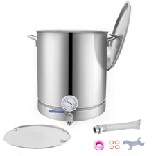 Stainless Steel Home Brew Kettle Pot Set 16 Gal Beer Stock Pot with Accessories
