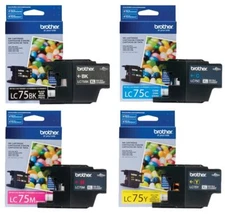 GENUINE Brother LC75 Ink Cartridge 4 Pack for MFC-430W MFC-J825DW MFC-J835W 