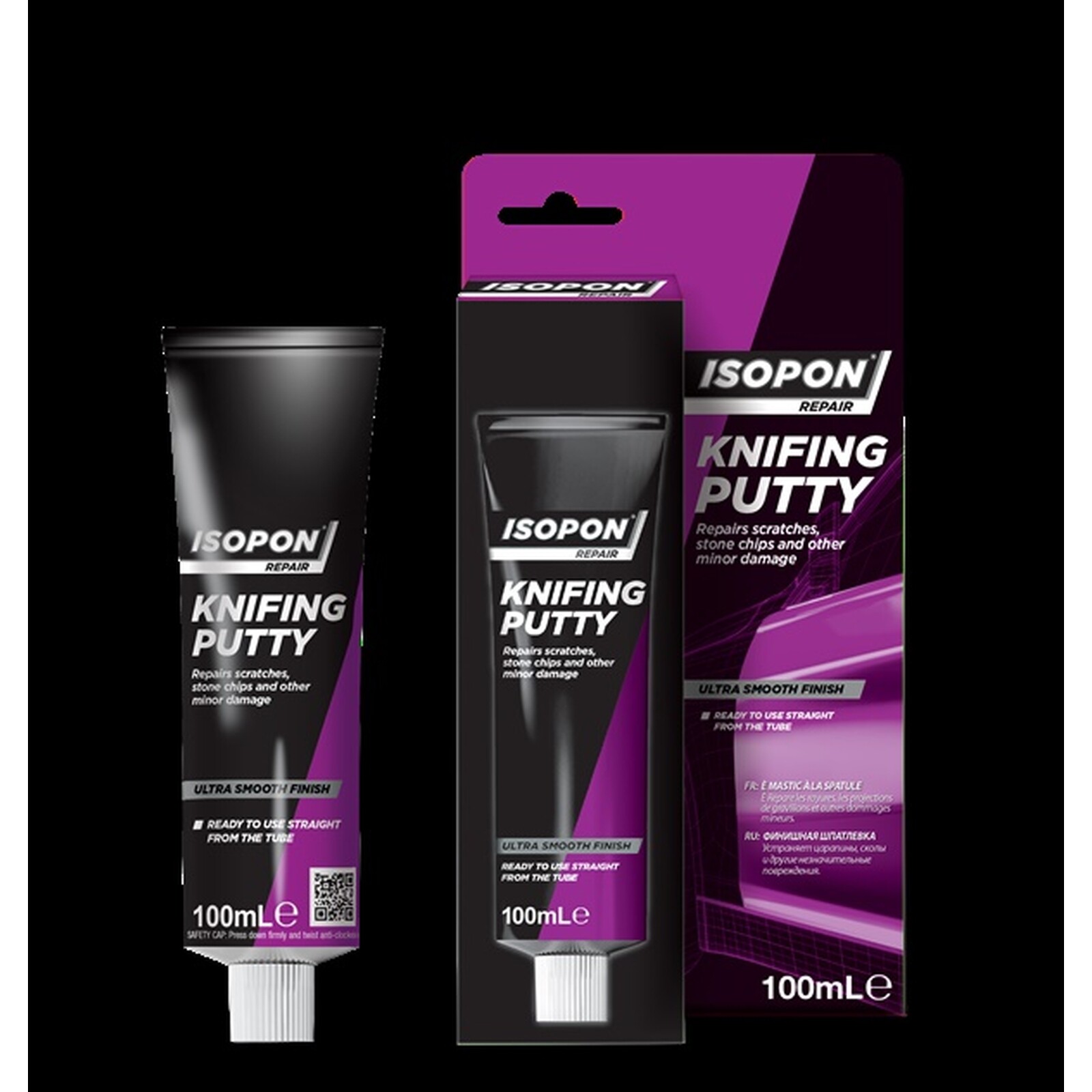 ISOPON Smooth Finish Knifing Putty For Minor Stone Chips - 100 ml - KP/100