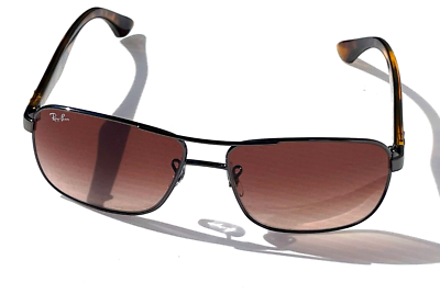Ray-Ban RB3516 Polished Gunmetal Brown Sunglasses RB 3516 004 13 RB3516 Sunglasses in Gunmetal and Brown Gradient - RB3516  main image 3