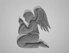 3d Model Stl File for CNC Router Laser and 3D Kneeling Angel Model
