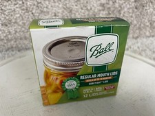 Rubbermaid Ball 12 Count Mason Jar Regular Mouth Lids Suretight Made in USA