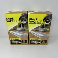 Shark VACMOP Refills Disposable Hard Floor Vacuum & Mop Pads 10 Count Lot of 2