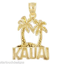 New 14k Gold Kauai Island Pendant