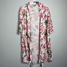 Show Me Your Mumu Womens Pink Floral Peonies Cardi Kimono Duster Sz One Size