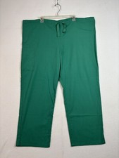Cherokee Green Size XL Unisex Drawstring Scrub Pants Cargo Pockets Logo