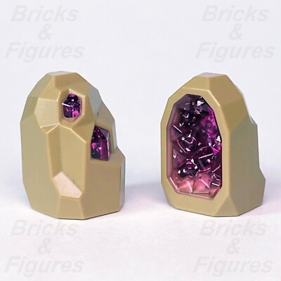 LEGO® Rock Geode with Dark Pink Crystals x 2 City Parts 60229