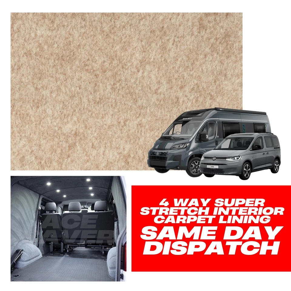 ALFOMBRA FORRO FURGONETA CAMPER 4 VÍAS ELÁSTICA PARA MERCEDES BENZ SPRINTER VW CRAFTER Foto 3 de 4