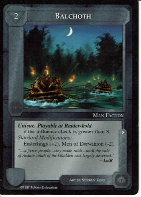 MIDDLE EARTH THE LIDLESS EYE RARE CARD BALCHOTH ex | eBay