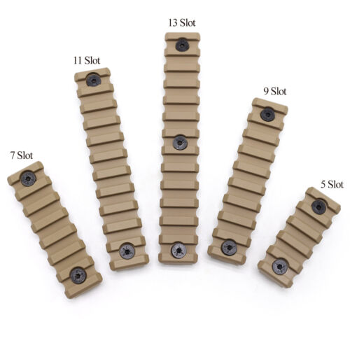 5/7/9/11/13 Slot Picatinny Rail Section Fit Key mod & M-lock Mount Black/Tan/Red - Picture 2 of 26